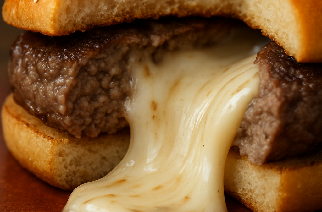 Juicy Lucy Pizzighettone Burger