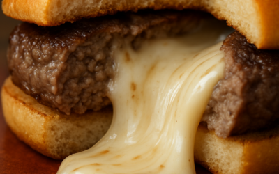 Juicy Lucy Pizzighettone Burger